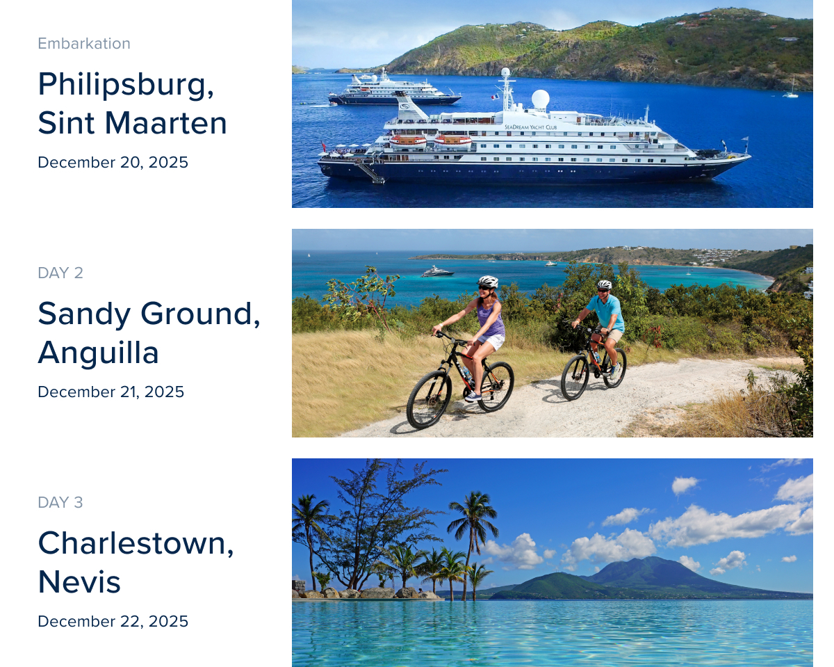 Embarkation through day 3